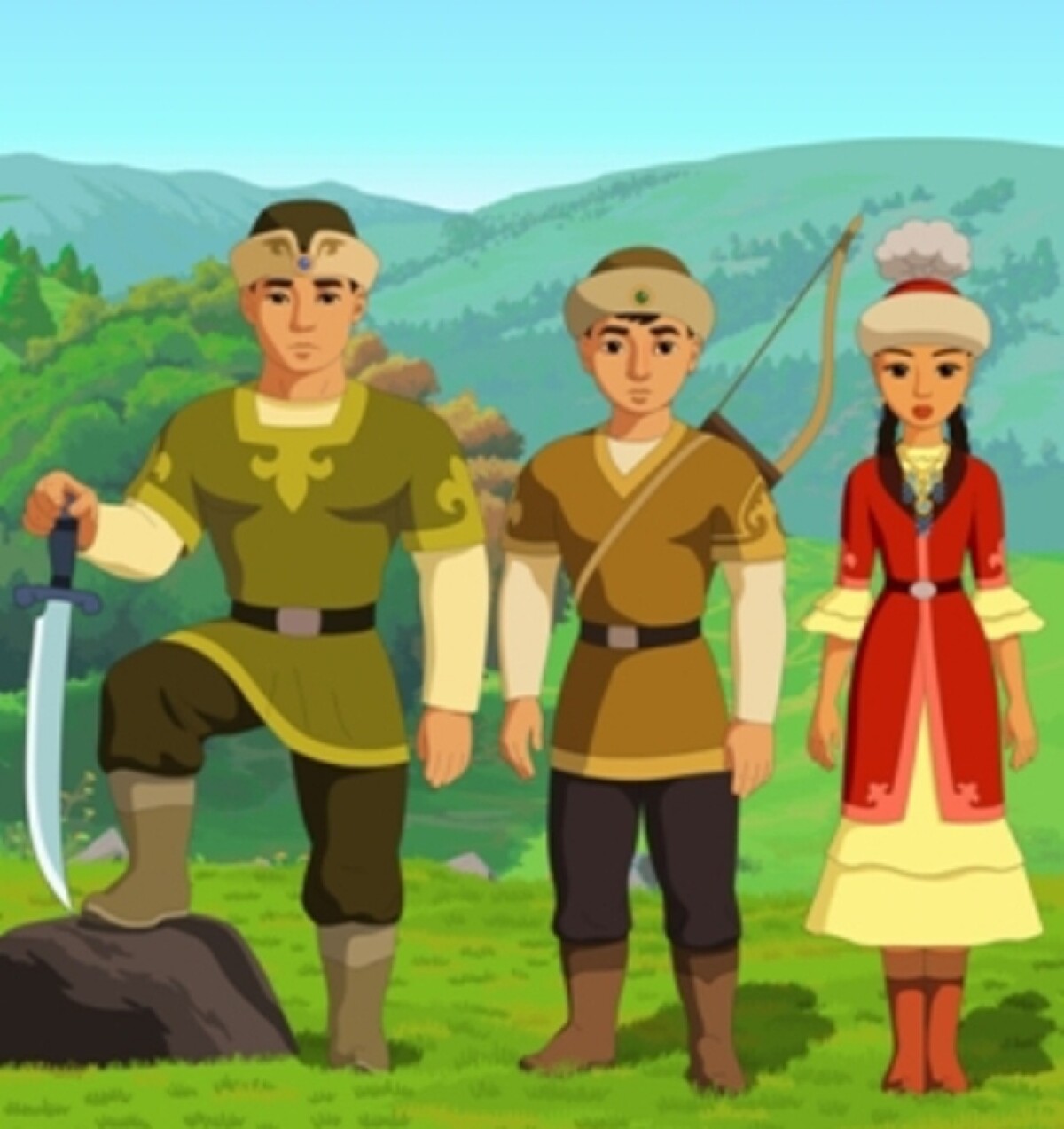 The cartoon about khans Zhanibek and Kerey - e-history.kz