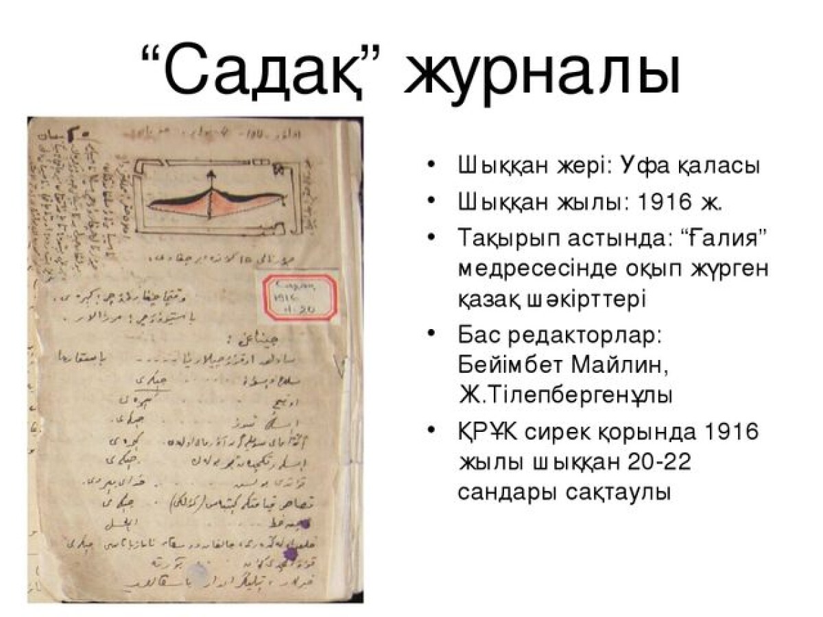 «Қазақ» газетін үлгі еткен «Садақ» - e-history.kz